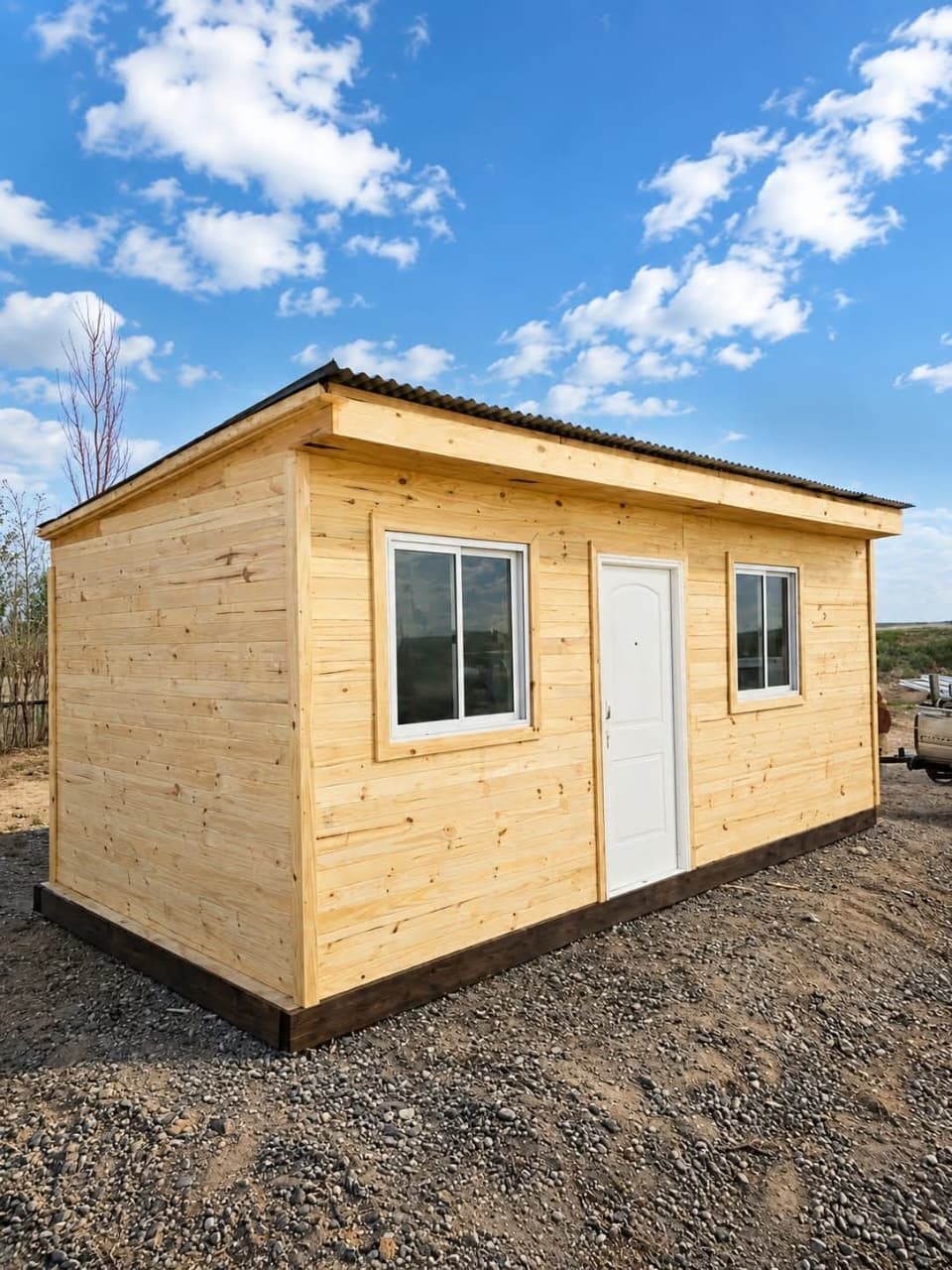 Vivienda prefabricada de madera real terminada